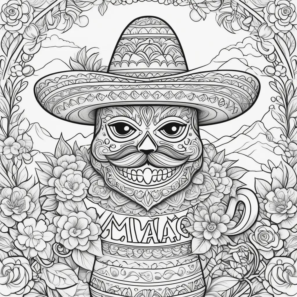 Mexican coloring pages for Cinco de Mayo