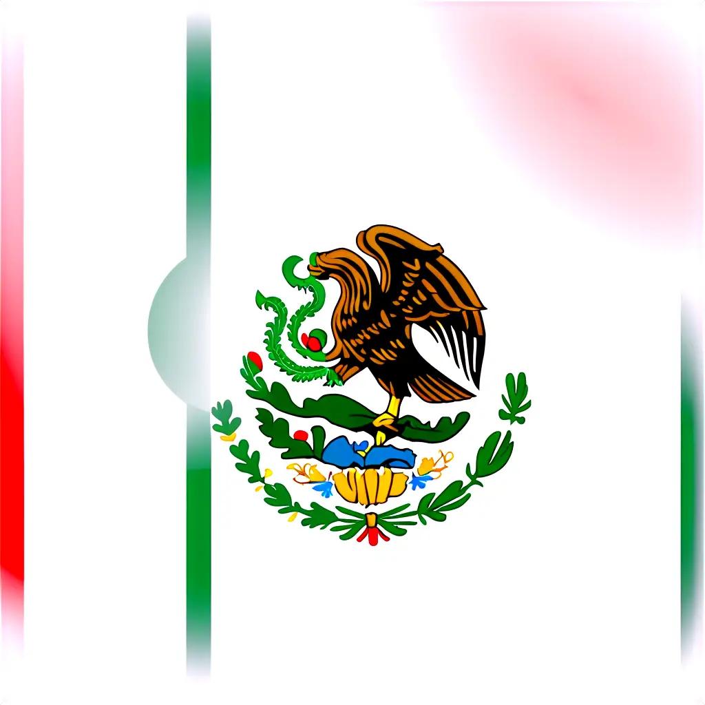 Mexican flag clipart in red, white, and green colors