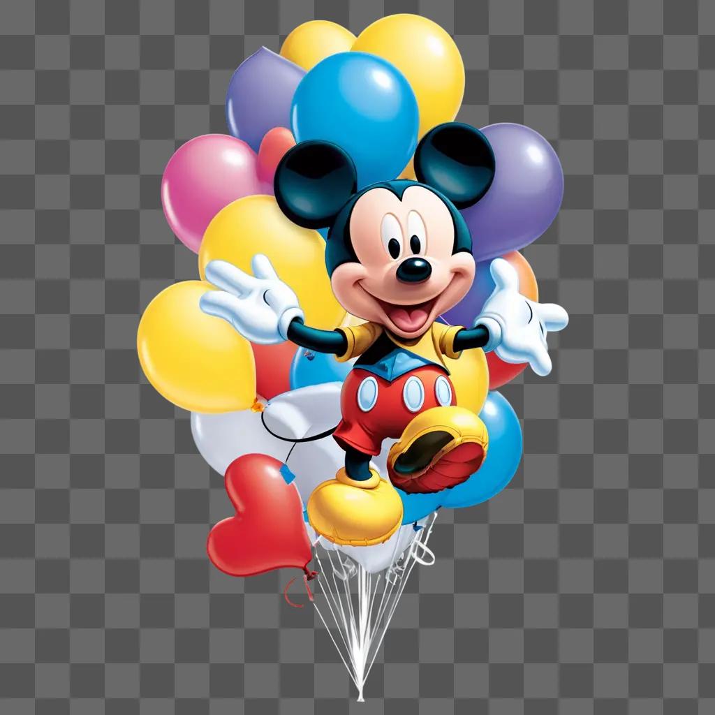 Mickey Mouse balloon bouquet for a childs birthday