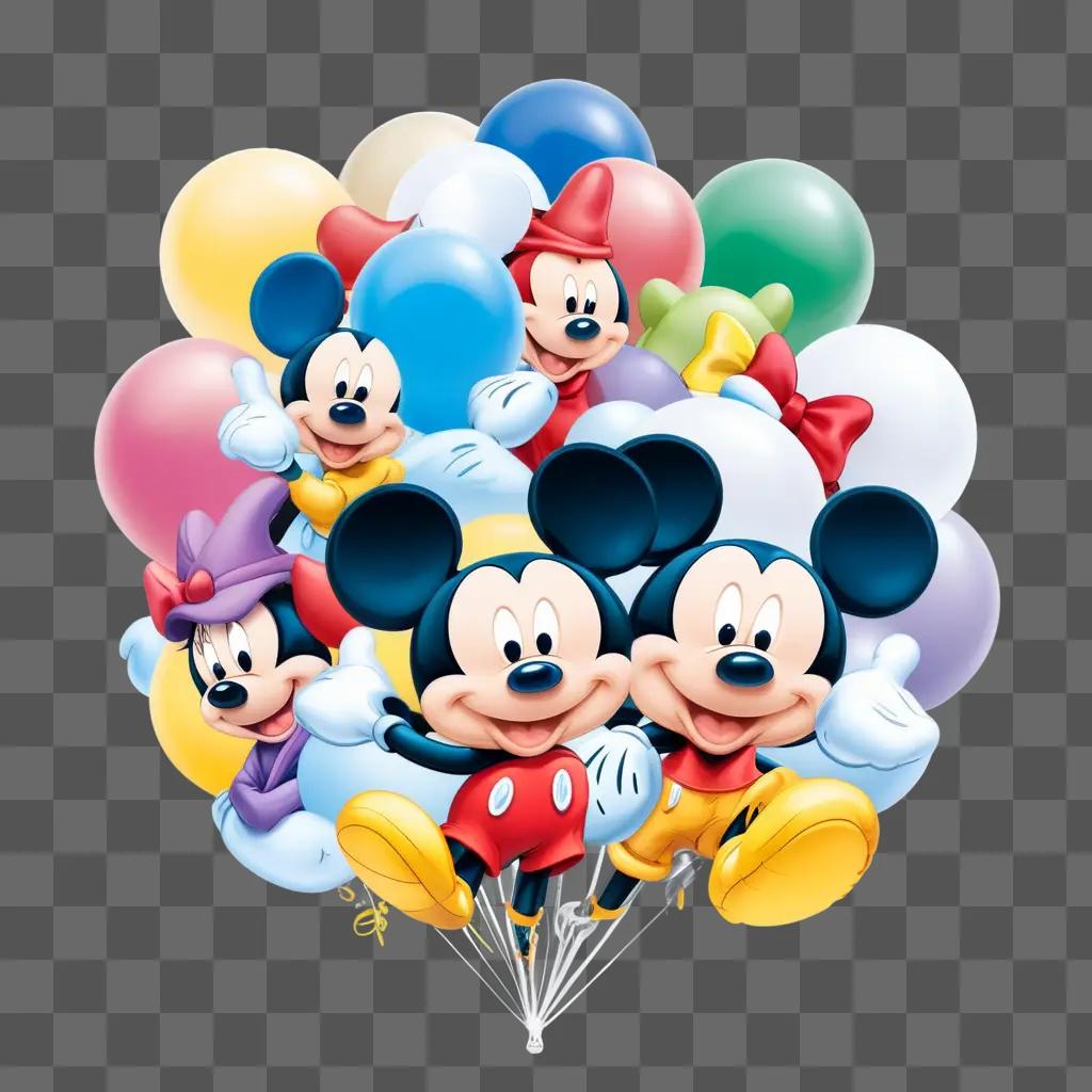 Mickey Mouse balloons with friends