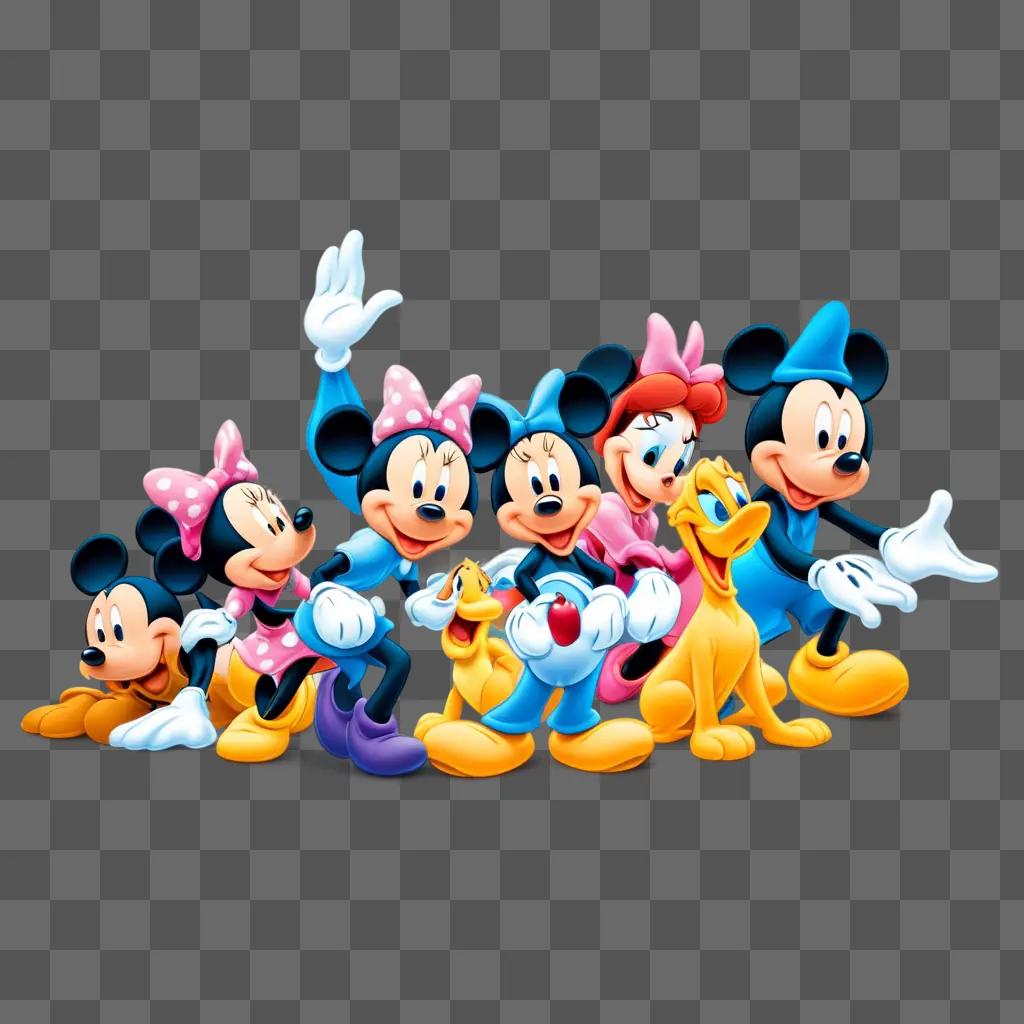 Mickey and friends pose for a photo