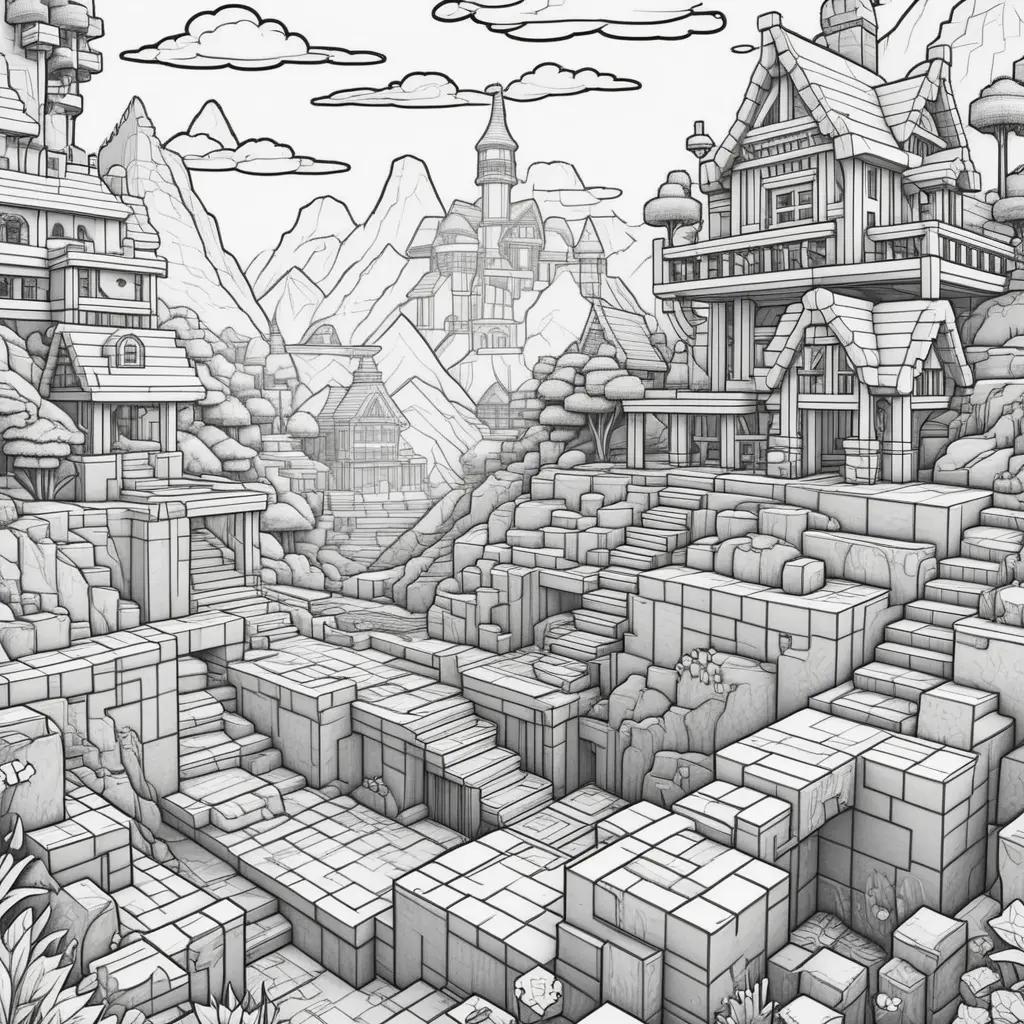 Minecraftの塗り絵ページ