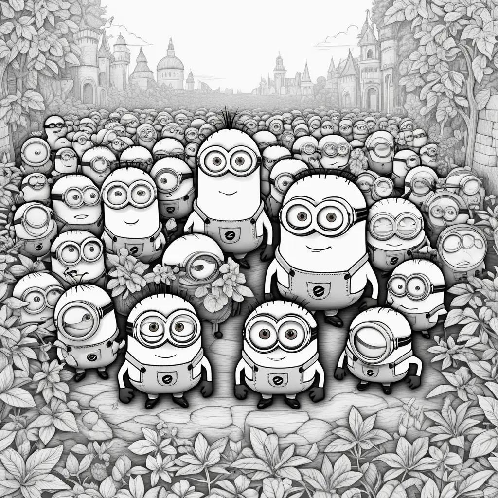 Minions coloring pages are fun and creative