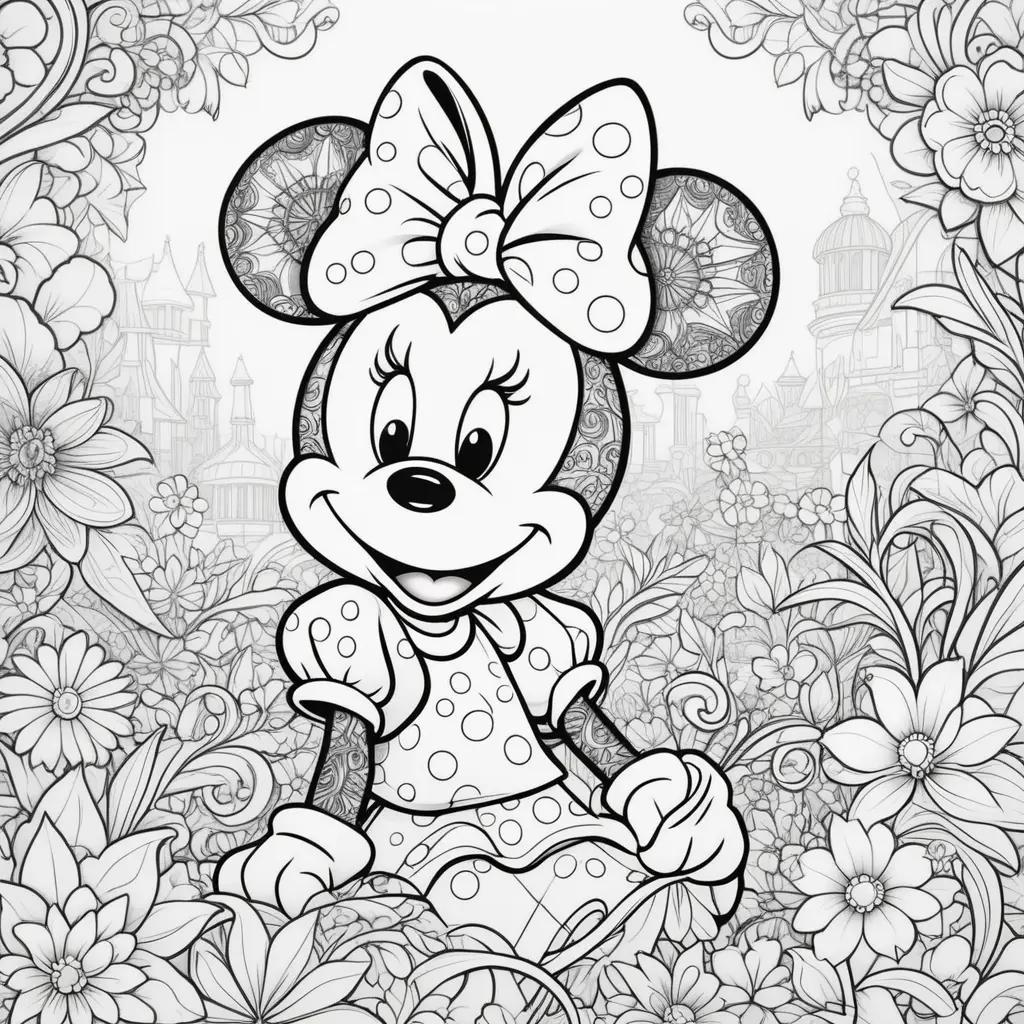 Minnie Mouse Coloring Pages: A Collection of Black and White Designs