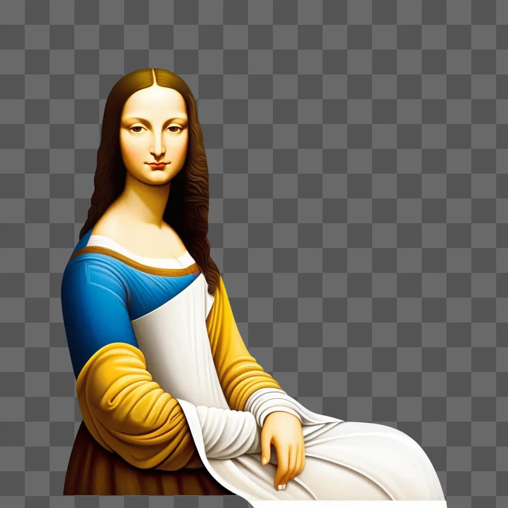 Mona Lisa in an artistic drawing