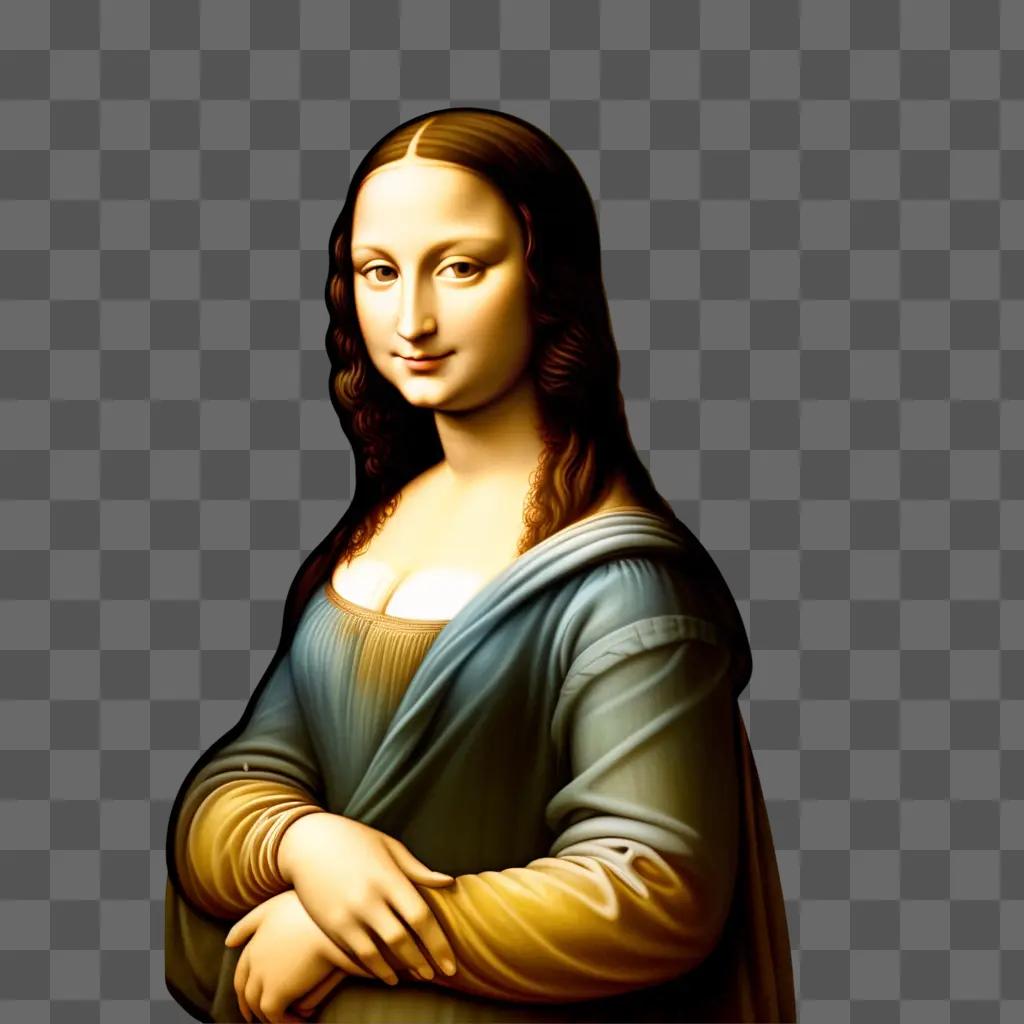 Mona Lisa painting in a dark room