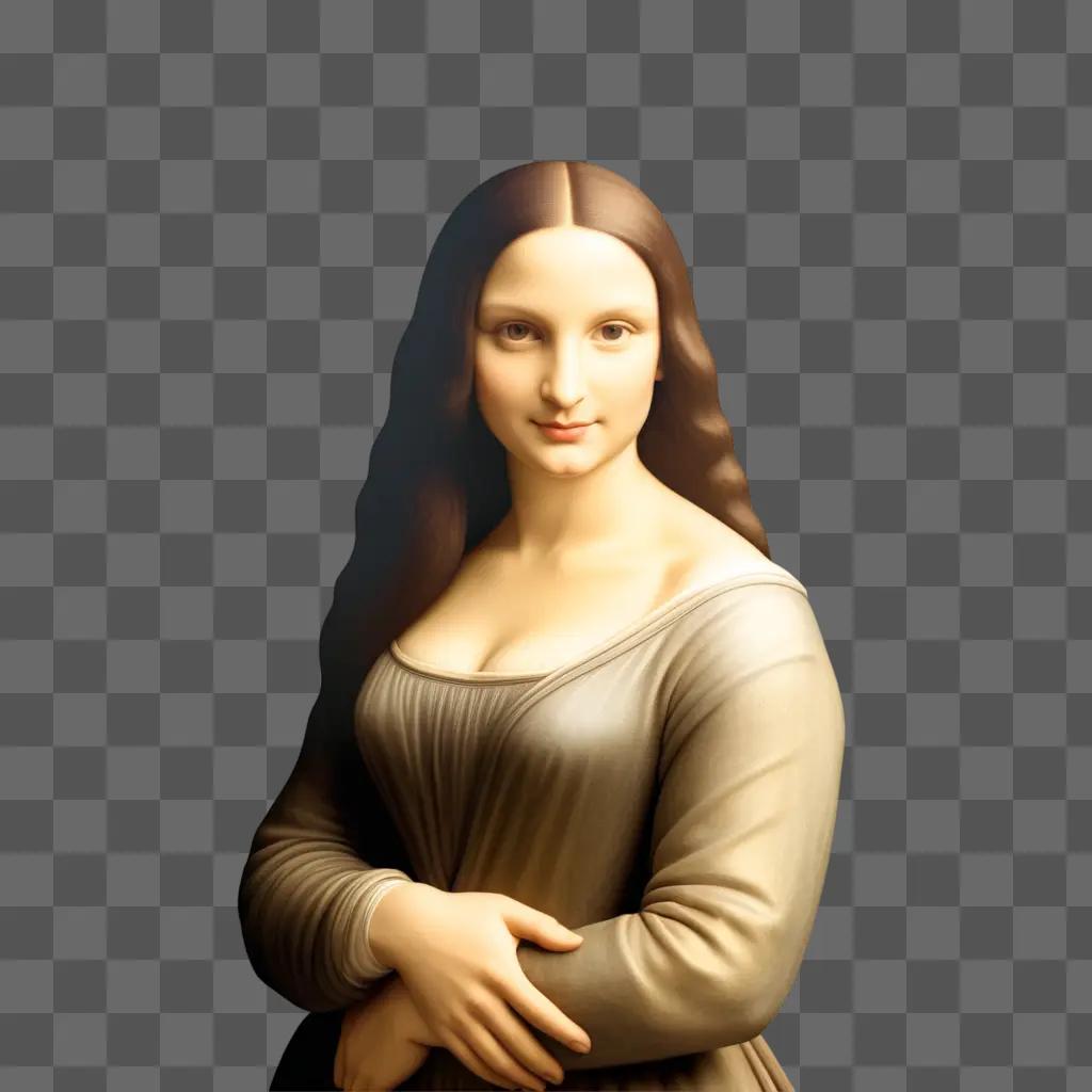 Mona Lisa portrait on a dark background