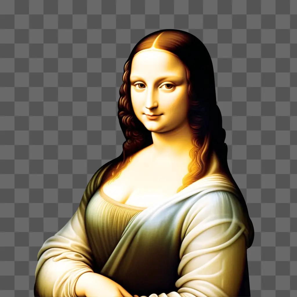 Mona Lisa portrait rendered in high contrast