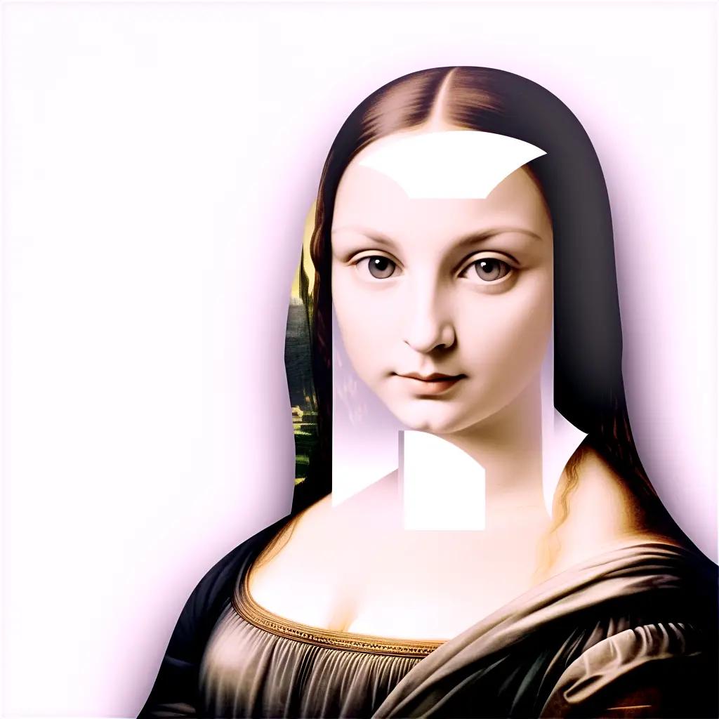 Mona Lisas face pixelated and blurred