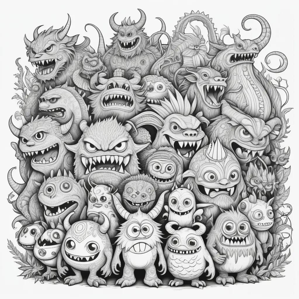 Monsters Coloring Pages