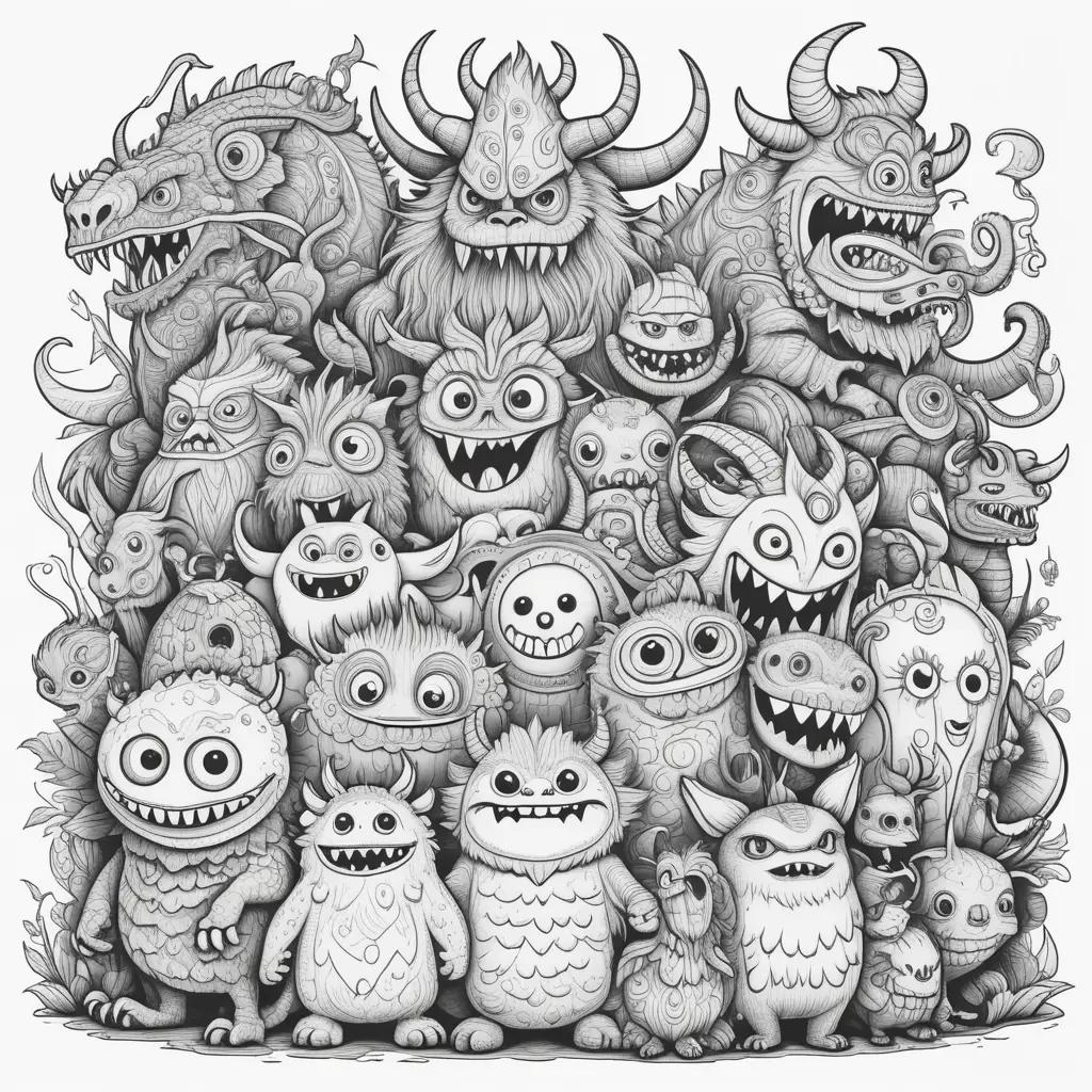 Monsters Coloring Pages Show a Great Collection of Coloring Pages