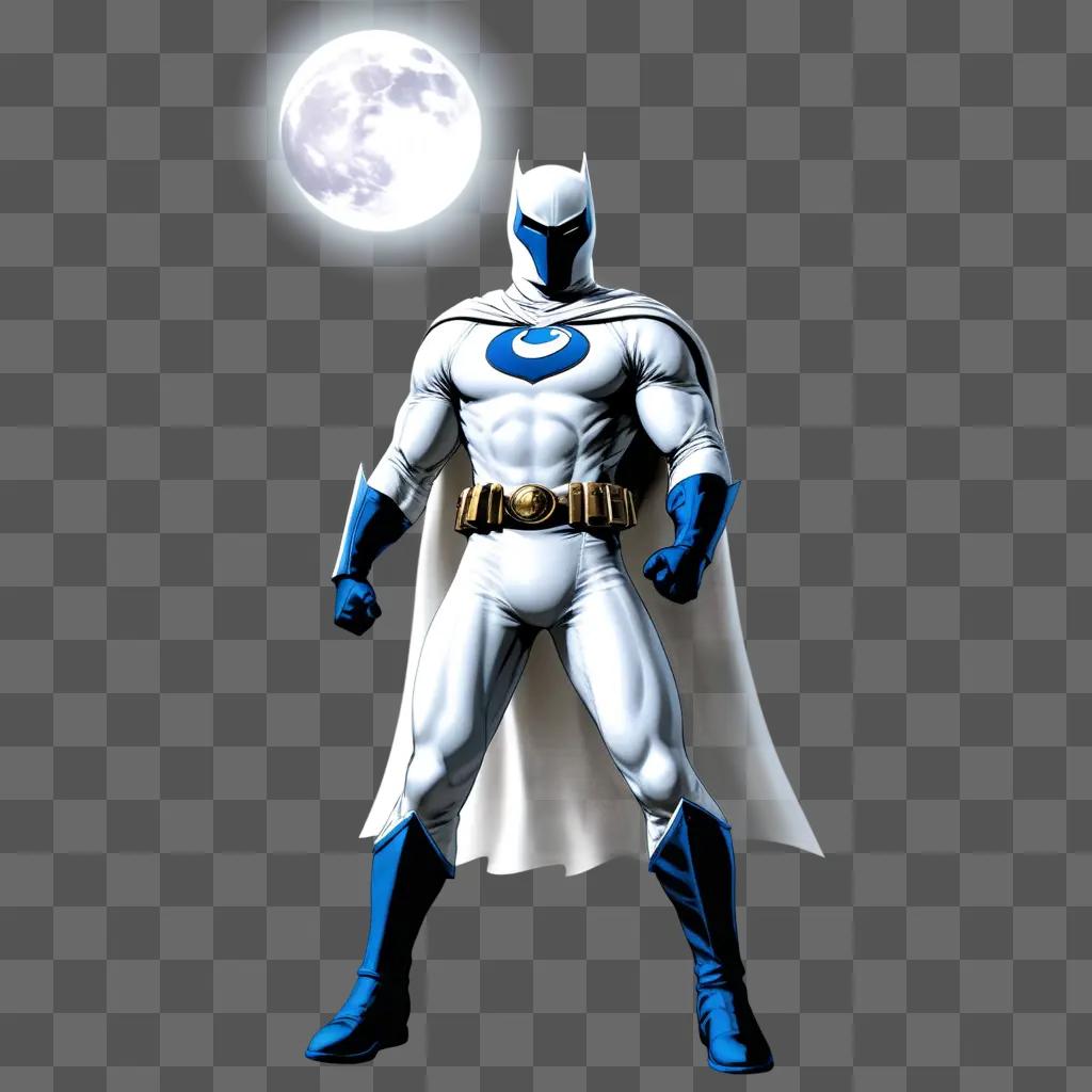 Moon Knight stands in the moonlit sky