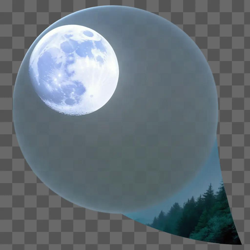 Moon appears transparent in a cloudy sky