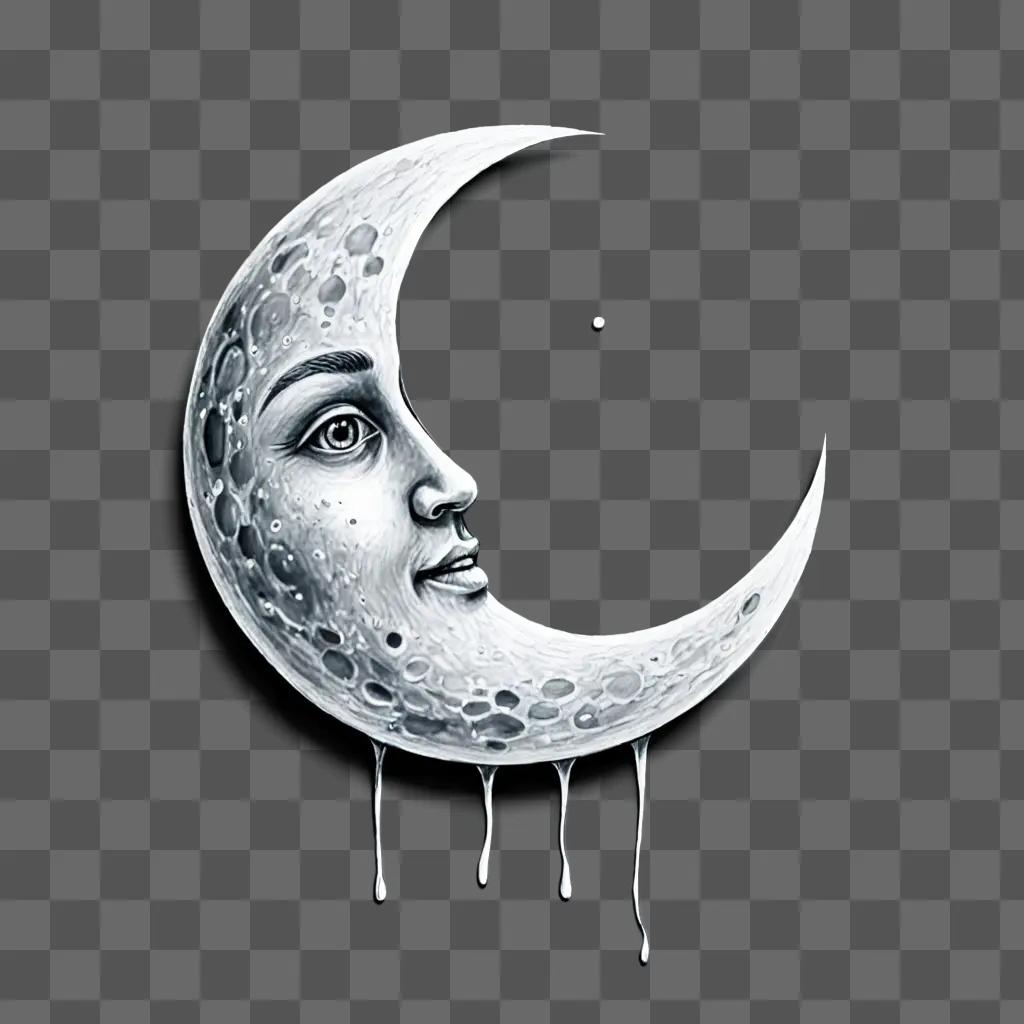 Moon drawing for kids