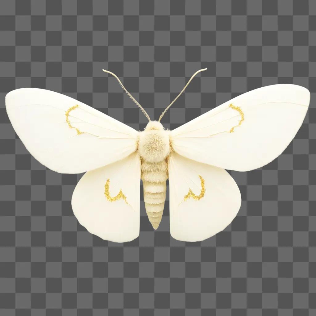 Moth with yellow wings and black dots on the body