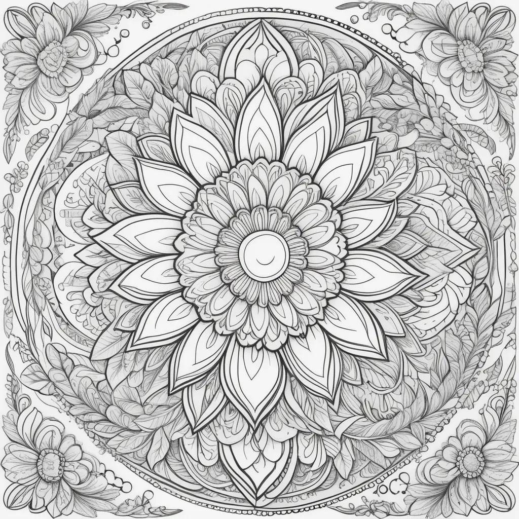 Motivational Coloring Pages: A Beautiful Flower Mandala