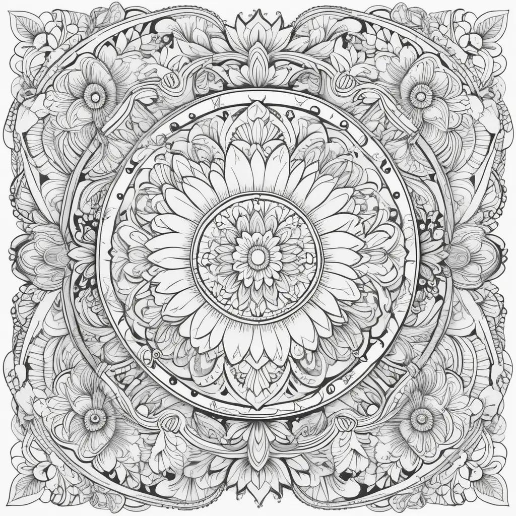 Motivational coloring pages of intricate designs