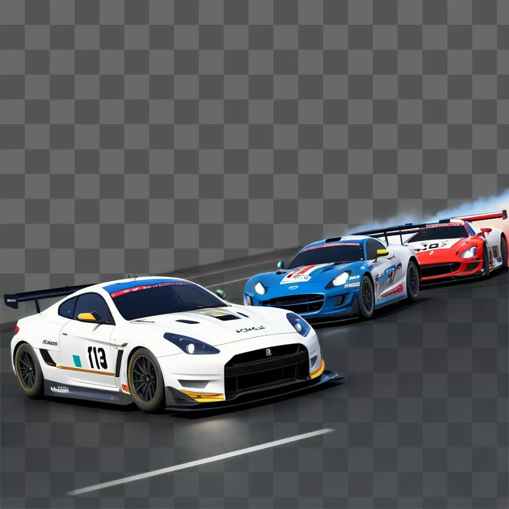 Motor Racing: Race Cars on a Track