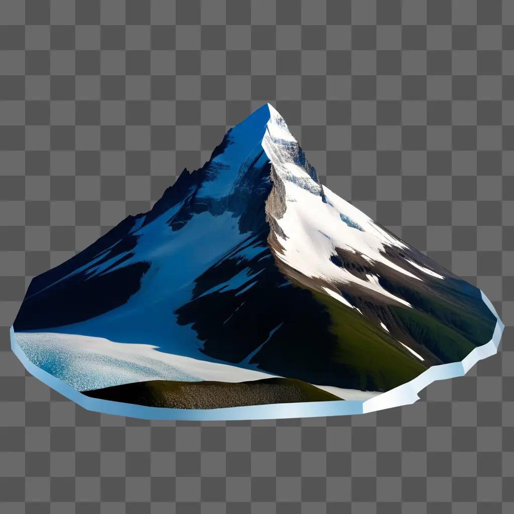 Mountain appears transparent in the center of the image