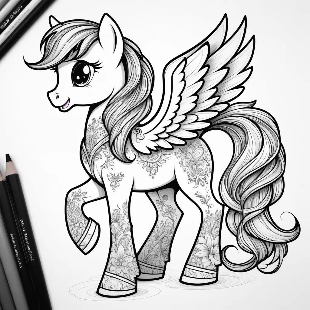 My Little Pony Coloring Page: A Winged Pony