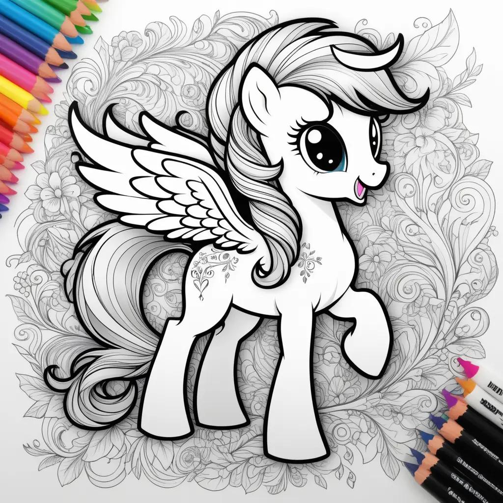 My Little Pony Coloring Page With Coloring Tools