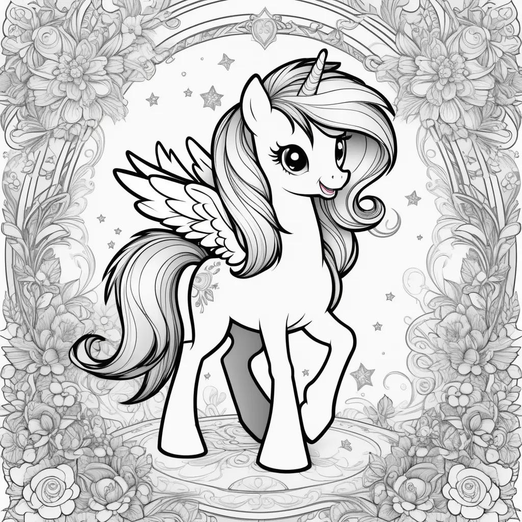 My Little Pony Coloring Page with Wings