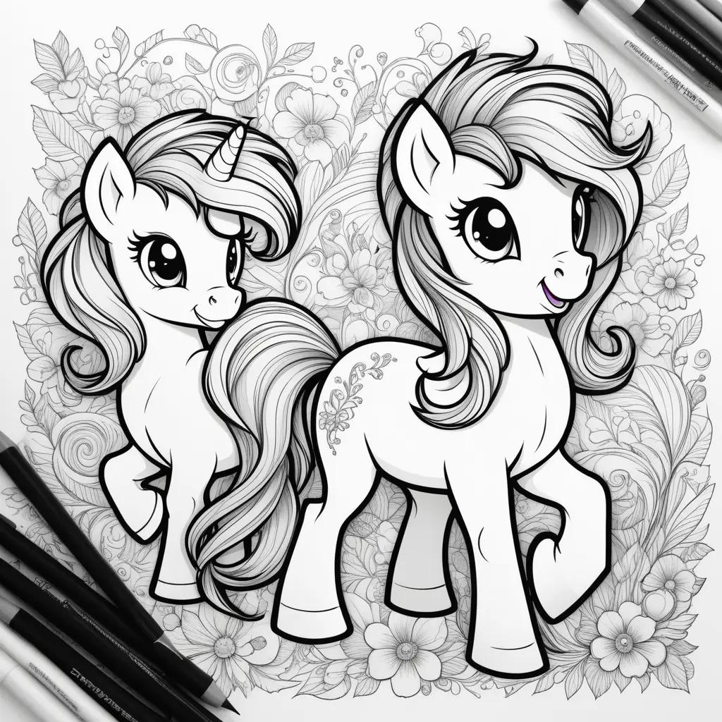 My Little Pony Coloring Pages: Black and White