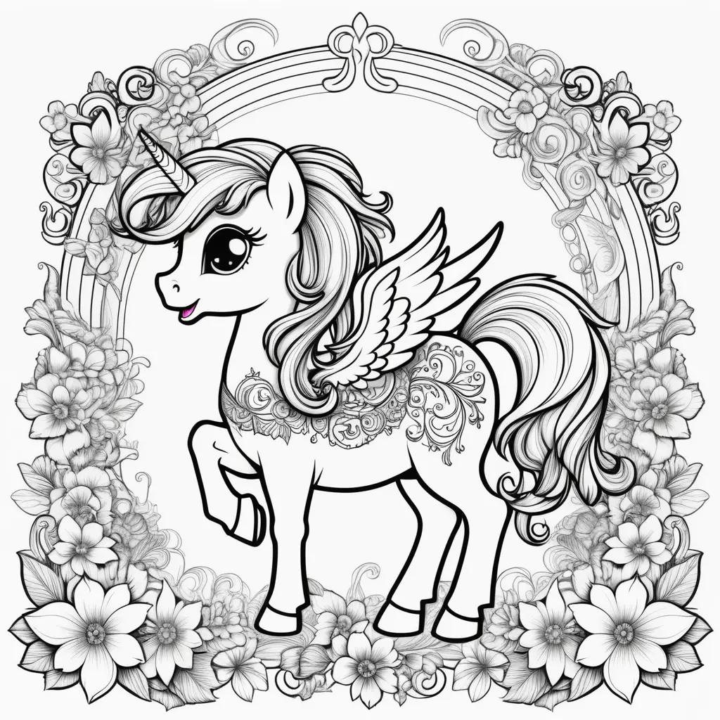 My Little Pony Coloring Pages with a Magical Unicorn