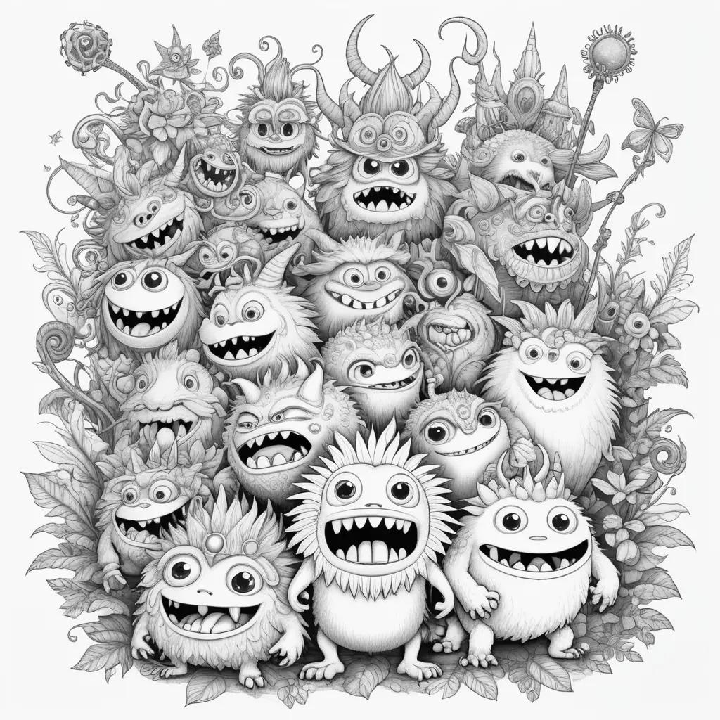 My Singing Monsters Coloring Pages: A Collection of Cartoon Creatures