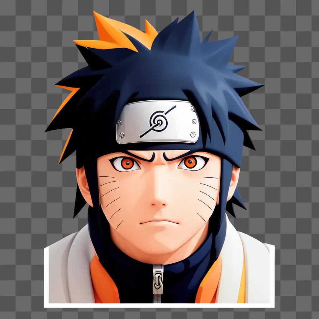 Naruto face in an anime style