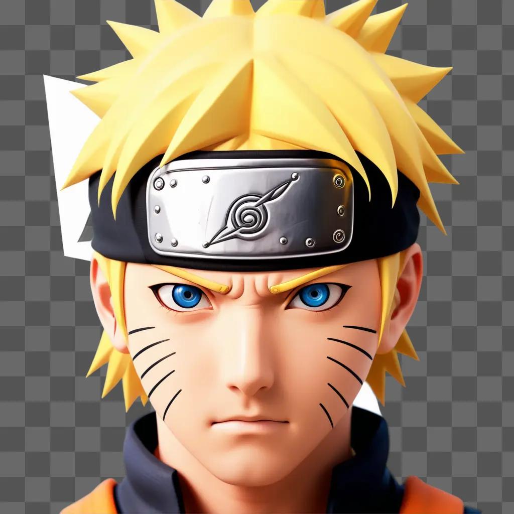 Narutos face with a blue circle around his eyes