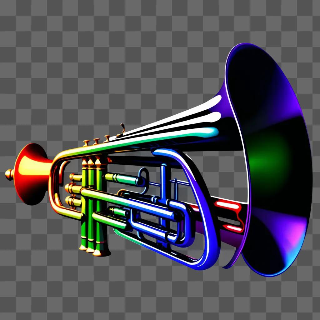 Neon Trumpet Clipart