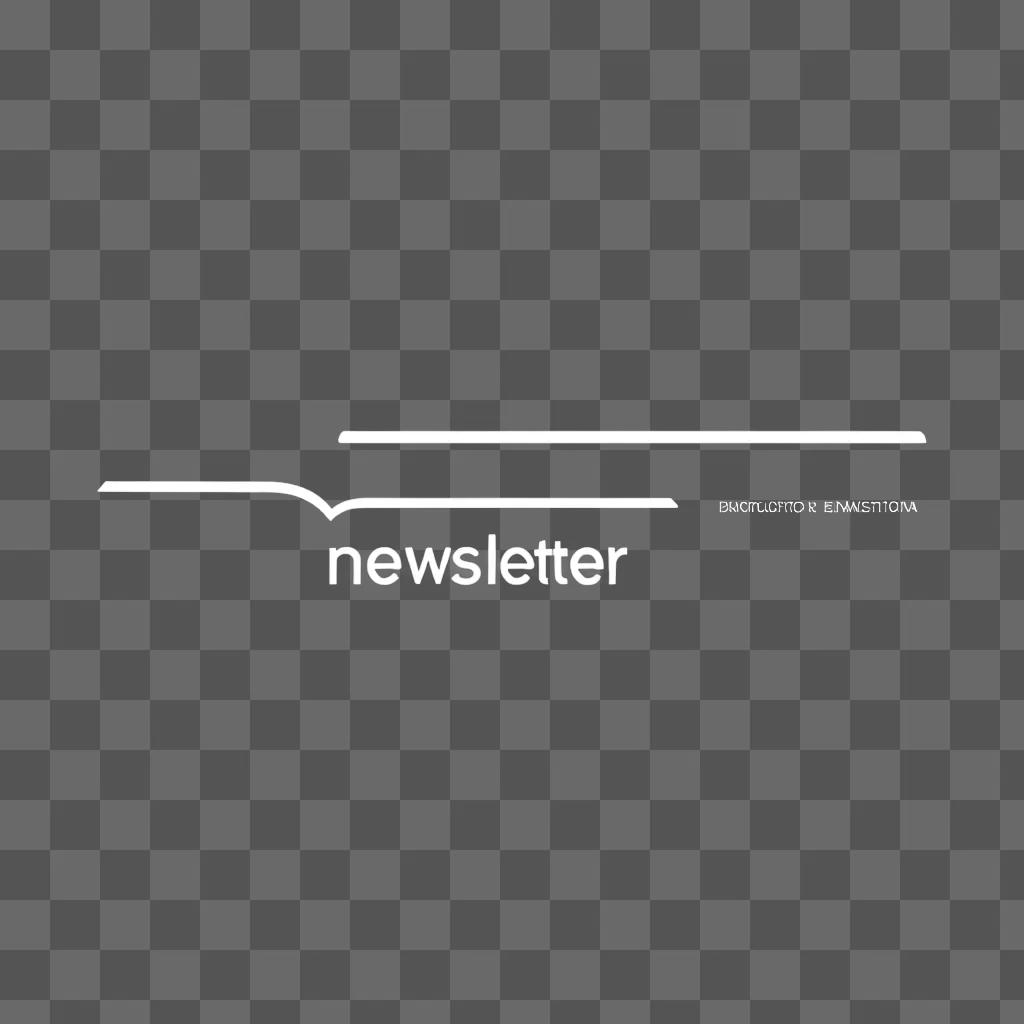 Newsletter logo in a white background