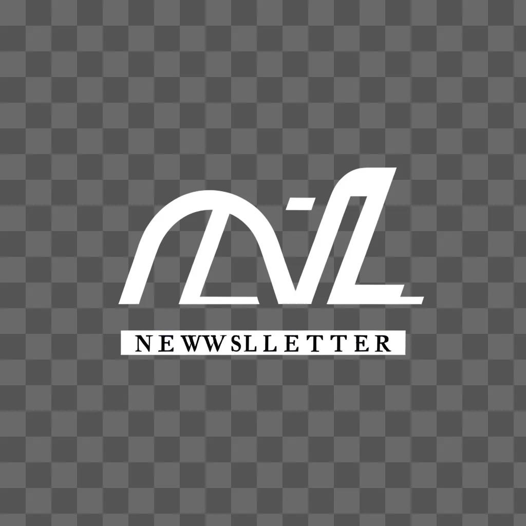 Newsletter logo in white and black colors