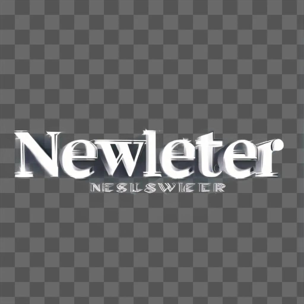 Newsletter logo on a gray background