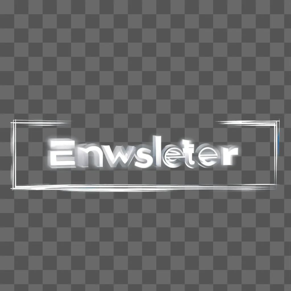 Newsletter logo with a white outline