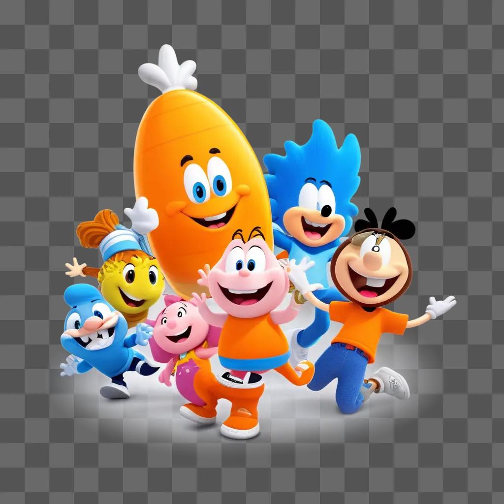 Nickelodeon characters pose for picture