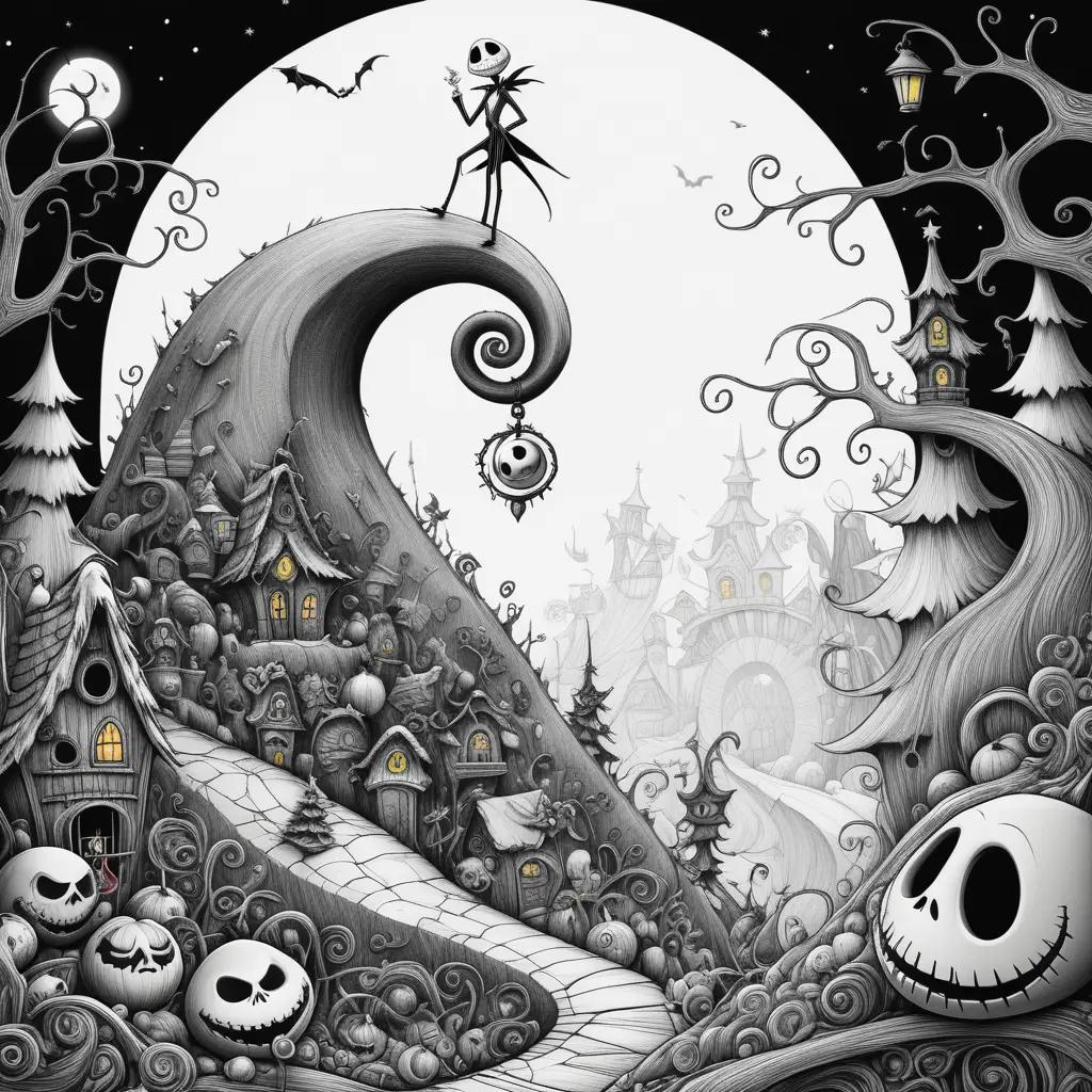 Nightmare Before Christmas Coloring Pages