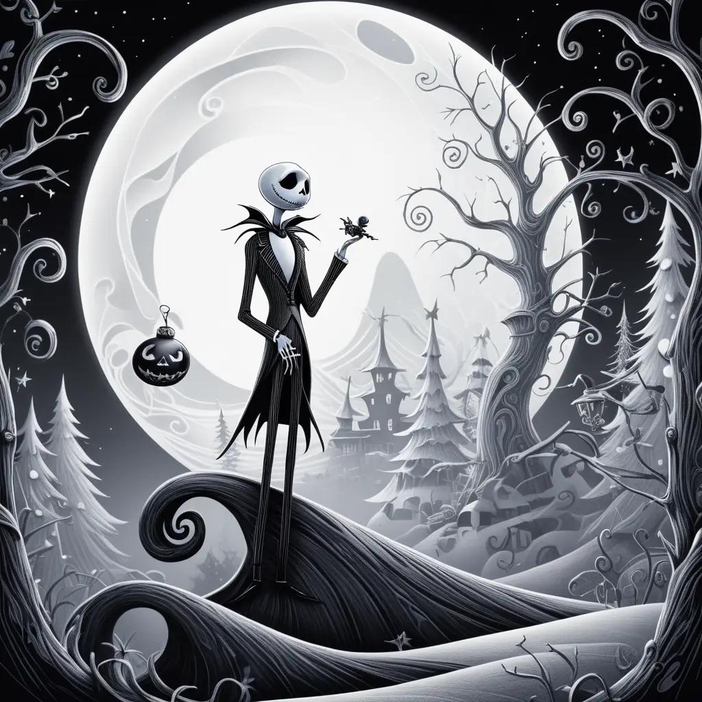 Nightmare Before Christmas color pages, Jack Skellington, Christmas, Halloween, ghosts, trees, spooky, scary, scary night