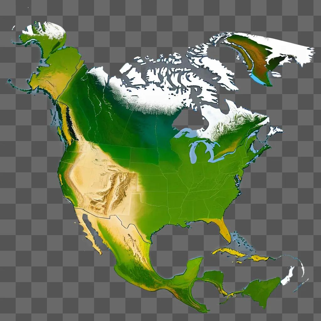 高解像度の北米地図