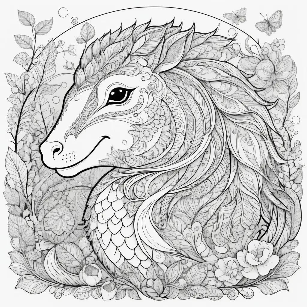 Numbered Coloring Pages with Flowers and Animals