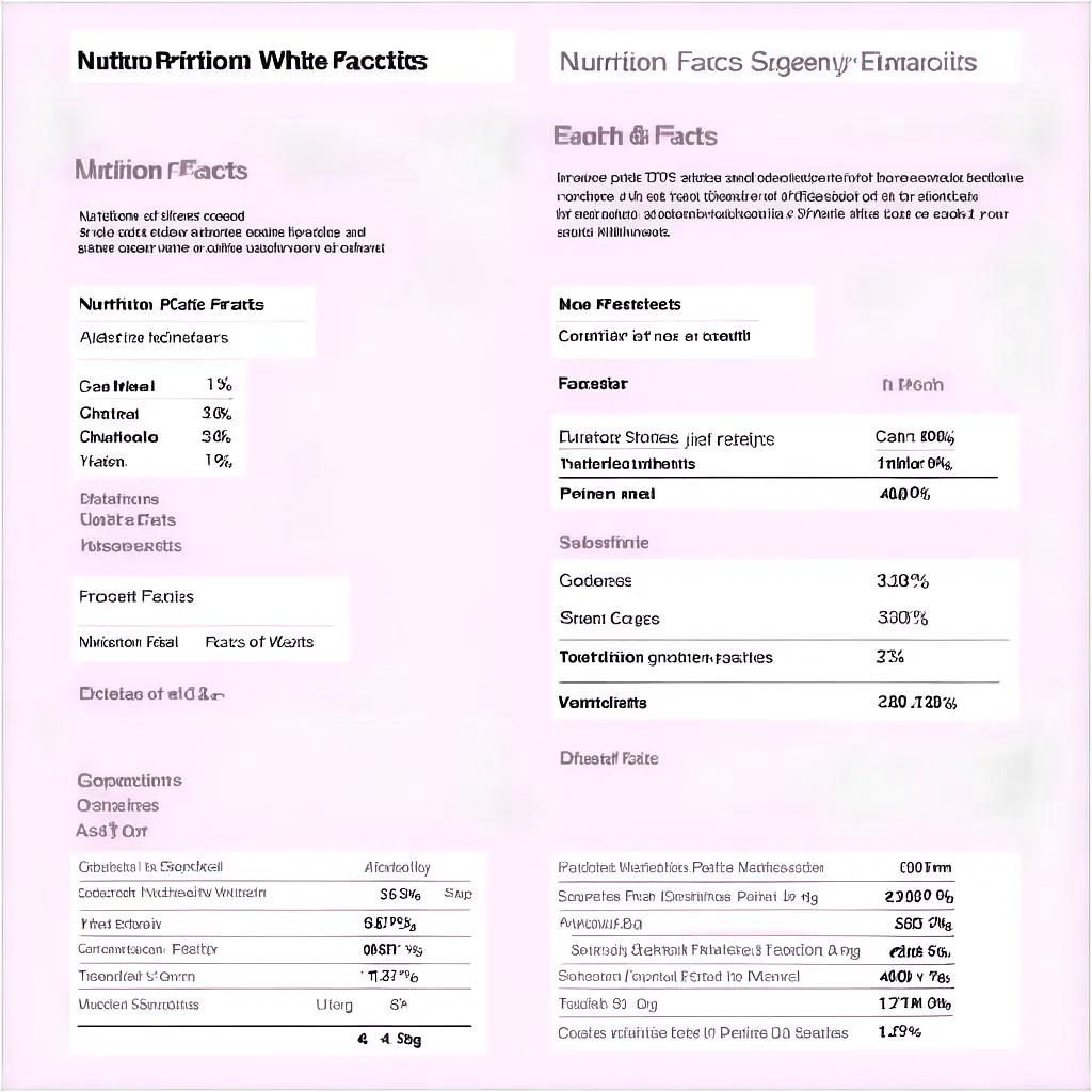 Nutri-Primeri White Faces Nutrition Facts