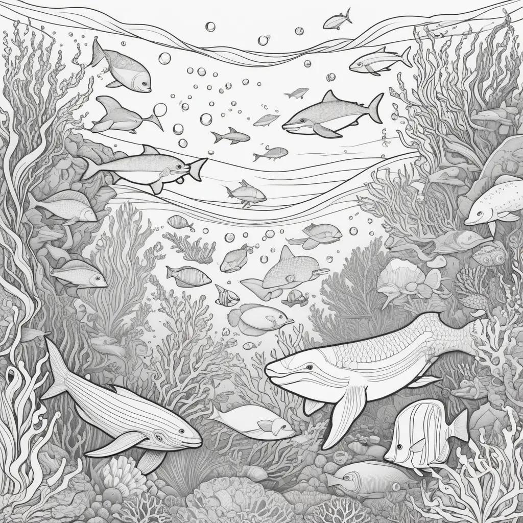 Ocean Animals Coloring Pages: A sea of sea creatures