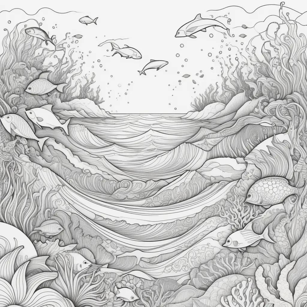 Ocean Coloring Pages: Fish, Coral, Waves, and More!