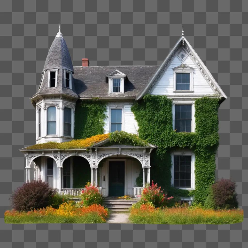 Old house with ivy on it