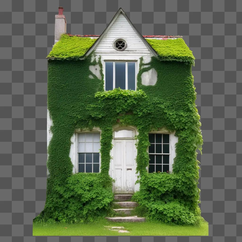 Old house with ivy on the front