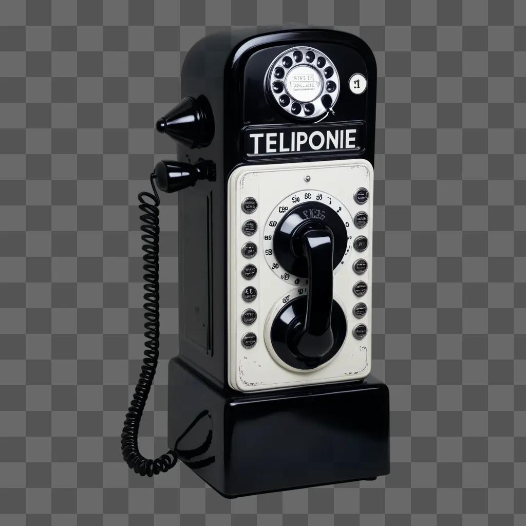 Old telephone with dials and buttons