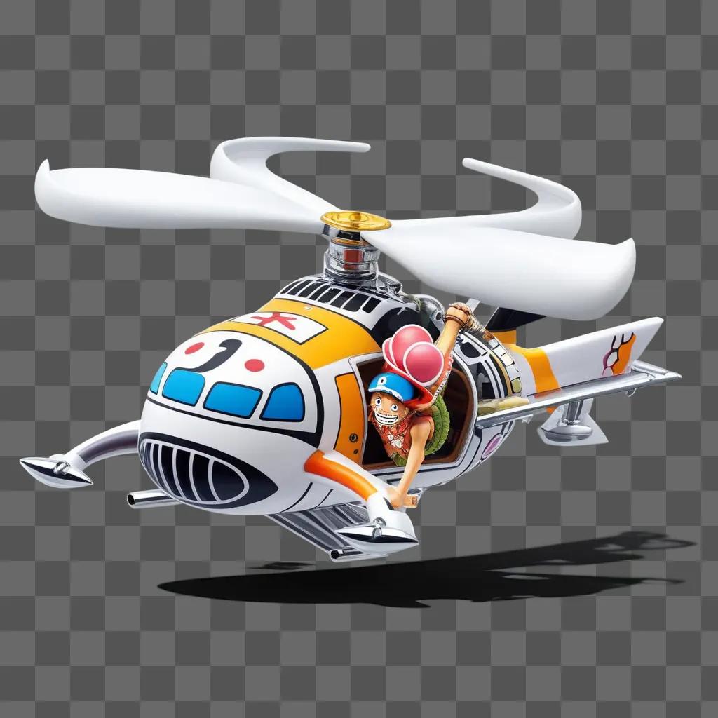 One piece chopper, flying through the air