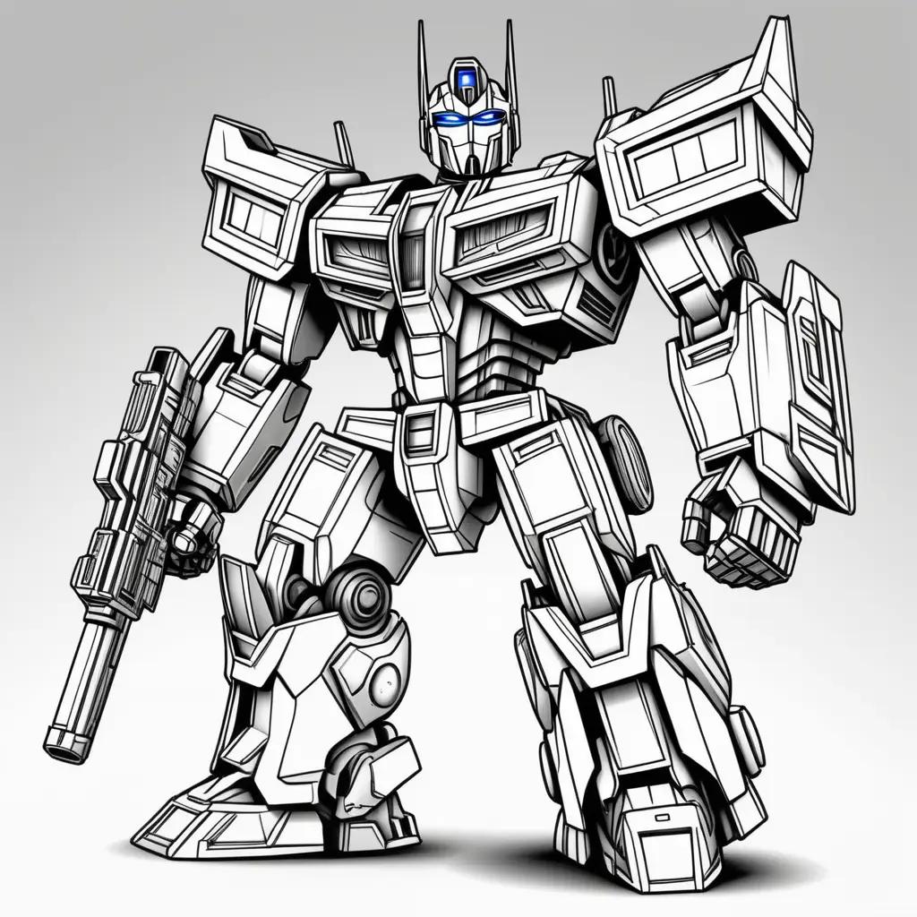 Optimus Prime Coloring Page