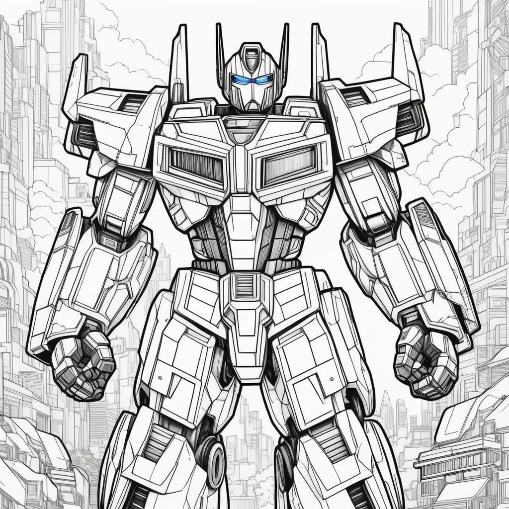 Optimus Prime Coloring Page for Kids